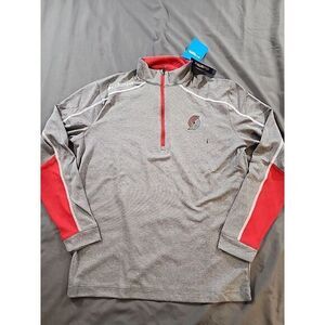 Portland Trailblazers COLUMBIA Golf Shotgun 1/4 Zip Pullover OMNI-WICK Men's Med
